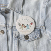 Baby zijn koude Baby shower buiten de winter Ronde Button 7,6 Cm (In situ)