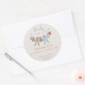 Baby zijn koude Baby shower buiten de winter Ronde Sticker (Envelop)