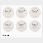 Baby zijn koude Baby shower buiten de winter Ronde Sticker (Vel)
