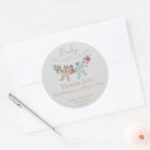 Baby zijn koude Baby shower buiten de winter Ronde Sticker (Envelop)