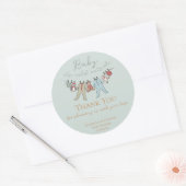 Baby zijn koude Baby shower buiten de winter Ronde Sticker (Envelop)