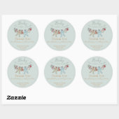 Baby zijn koude Baby shower buiten de winter Ronde Sticker (Vel)