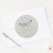 Baby zijn koude Baby shower buiten de winter Ronde Sticker (Envelop)