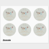 Baby zijn koude Baby shower buiten de winter Ronde Sticker (Vel)