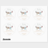 Baby zijn koude Baby shower buiten de winter Ronde Sticker (Vel)