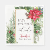 Baby zijn koude Baby shower buiten de winter Servet (Voorkant)