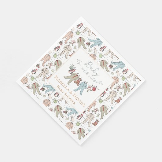 Baby zijn koude Baby shower buiten de winter Servet (Hoek)