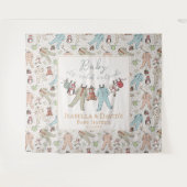 Baby zijn koude Baby shower buiten de winter Wandkleed (Voorkant (horizontaal))