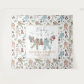 Baby zijn koude Baby shower buiten de winter Wandkleed (Voorkant (horizontaal))