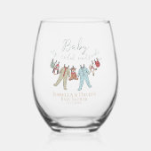 Baby zijn koude Baby shower buiten de winter Wijnglas Zonder Voet (Voorkant)