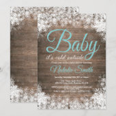 Baby zijn koude Baby shower buiten de wintersneeuw Kaart (Voorkant / Achterkant)