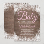 Baby zijn koude Baby shower buiten de wintersneeuw Kaart (Voorkant / Achterkant)