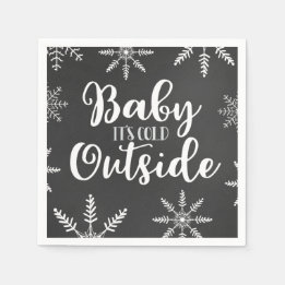 Baby zijn koude Baby shower buiten de zilveren win Servet