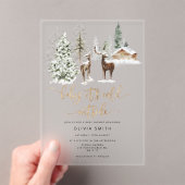 Baby zijn koude baby shower buiten herten acryl uitnodigingen (Insitu (Draagbaar))