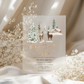 Baby zijn koude baby shower buiten herten acryl uitnodigingen