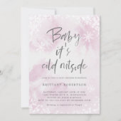 Baby zijn koude Baby shower buiten het meisje Kaart (Voorkant)