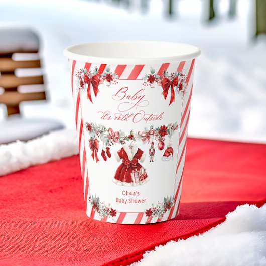 Baby zijn koude Baby shower buiten het meisje Papieren Bekers