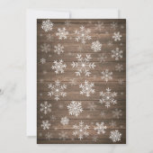 Baby zijn koude Baby shower buiten het Rustic Wint Kaart (Achterkant)