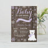 Baby zijn koude Baby shower buiten het Rustic Wint Kaart (Staand voorkant)