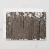 Baby zijn koude Baby shower buiten het Rustic Wint Kaart (Achterkant)