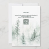 Baby zijn koude Baby shower buiten het winterbos Kaart (Achterkant)
