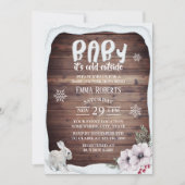 Baby zijn koude Baby shower buiten Snowflake Winte Kaart (Voorkant)