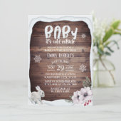 Baby zijn koude Baby shower buiten Snowflake Winte Kaart (Staand voorkant)
