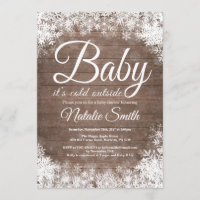 Baby zijn koude Baby shower buiten wintersneeuwvlo