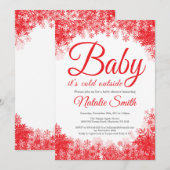 Baby zijn koude Baby shower buiten wintersneeuwvlo Kaart (Voorkant / Achterkant)
