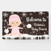 Baby zijn koude buiten Baby shower banner (Horizontaal)