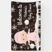Baby zijn koude buiten Baby shower banner (Verticaal)