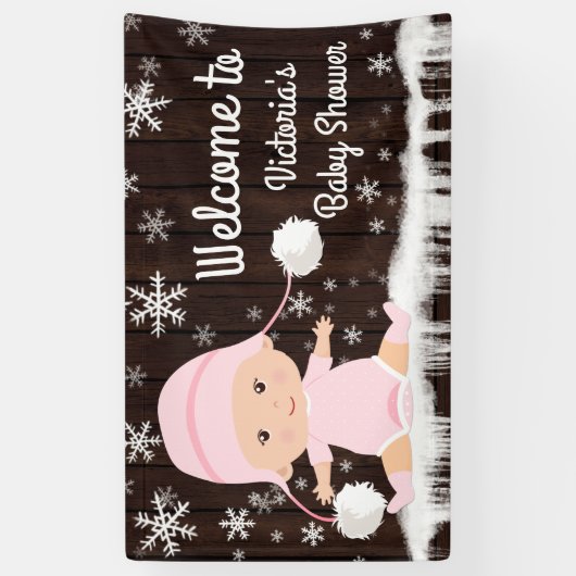 Baby zijn koude buiten Baby shower banner (Verticaal)