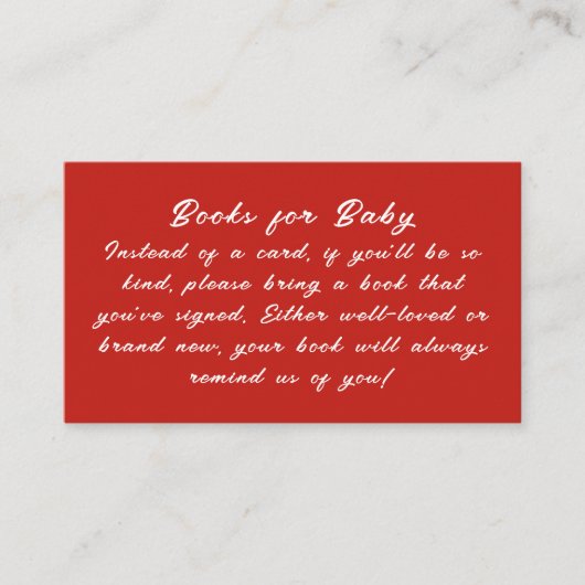 Baby zijn koude buiten baby shower boek verzoek informatiekaartje (Voorkant)