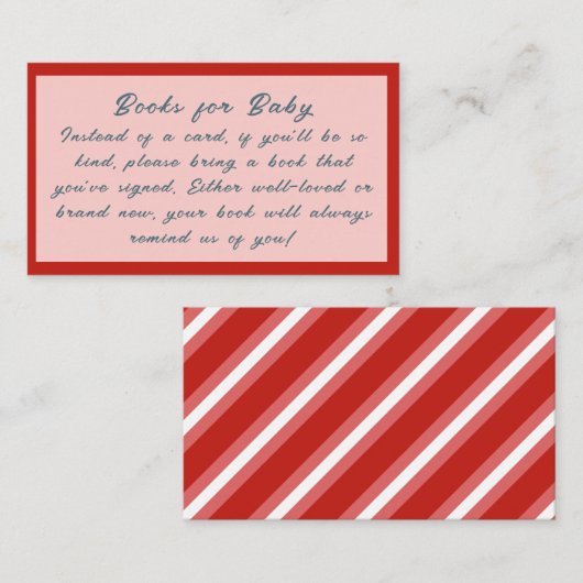 Baby zijn koude buiten baby shower boek verzoek informatiekaartje (Voorkant / Achterkant)