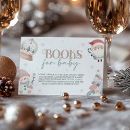 Baby zijn koude buiten Baby shower boek verzoek Informatiekaartje