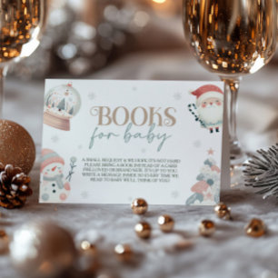 Baby zijn koude buiten Baby shower boek verzoek Informatiekaartje