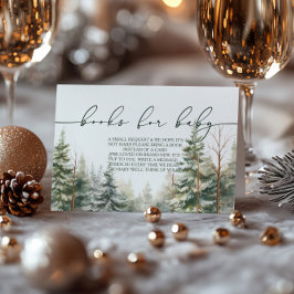 Baby zijn koude buiten Baby shower boek verzoek Informatiekaartje