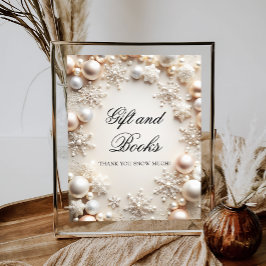 Baby zijn koude buiten Baby shower geschenkboek Poster