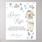 Baby zijn koude buiten Baby shower luierkrabbel Poster (Voorkant)