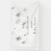 baby zijn koude buiten Baby shower Spandoek (Verticaal)