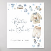Baby zijn koude buiten baby's zijn zoet poster (Voorkant)
