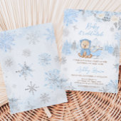 Baby zijn koude buiten blauw Beren Baby shower Kaart