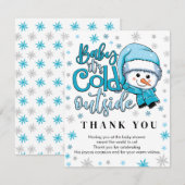 baby zijn koude buiten dank u kaarten (Voorkant / Achterkant)