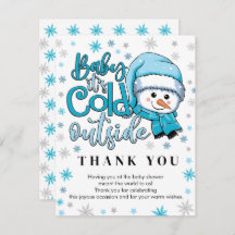 baby zijn koude buiten dank u kaarten