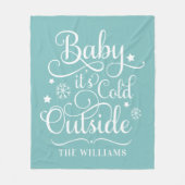 Baby zijn Koude buiten de Blauwe Vakantie van de F Fleece Deken (Voorkant)