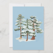 Baby zijn koude buiten de sneeuwvlok van het winte kaart (Achterkant)