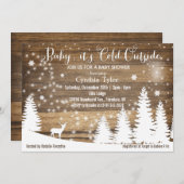 Baby zijn koude buiten de uitnodigingen van het Ba (Voorkant / Achterkant)