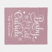 Baby zijn Koude buiten de Vakantie van de Familie  Fleece Deken (Voorkant (Horizontaal))