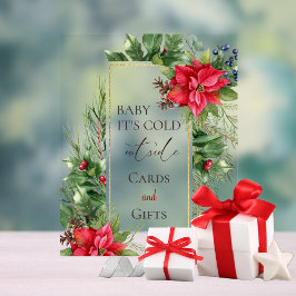 Baby zijn koude buiten de winter Baby shower gunst Acryl Bord