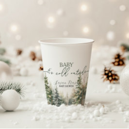Baby zijn koude buiten de winter Baby shower parti Papieren Bekers